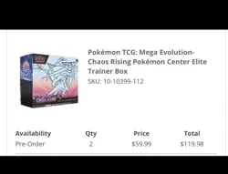 Pokemon Center Chaos Rising Elite Trainer Box ETB CONFIRMED CHECKOUT PRESALE - Image 2