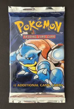 Factory Sealed - Base Set - Booster Pack - Vintage Pokemon - LIGHT - Blastoise - Image 1