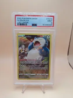 Pokemon Snorlax TG 10 Ultra Rare PSA 9 Lost Origin - Image 1