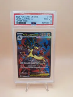 Pokemon Mega Lucario EX 160/132 PSA 10 *FRESH CERT* - Image 1