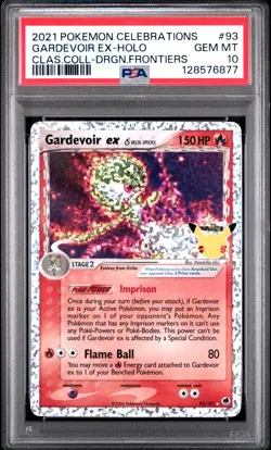 2021 Pokemon Celebrations Classic Collection Gardevoir EX #93 Holo PSA 10 GEM - Image 1