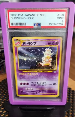 Pokemon Slowking Neo Japanese Holo Rare #199 PSA 9 Mint - Image 1