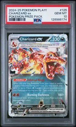 2024-2025 POKEMON PLAY! POKEMON PRIZE PACK #125 CHARIZARD EX PSA 10 - Image 1