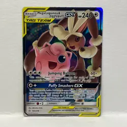 2019 Pokemon Mega Lopunny & Jigglypuff GX 165/236 Sm-Cosmic Eclipse Holo - Image 1
