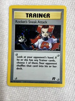 2000 Pokemon Team Rocket Rockets Sneak Attack Holo 16/82 Free Shipping - Image 1