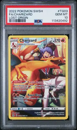PSA 10 Charizard TG03/TG30 Lost Origin Trainer Gallery Pokemon Gem Mint - Image 1