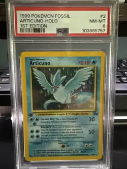 Articuno 1st Edition Holo Rare WOTC Pokemon Card TCG Fossil 1999 - Image 1