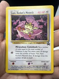Pokemon Team Rocket's Meowth 18/53 Wotc Promo - NEAR MINT - Image 4