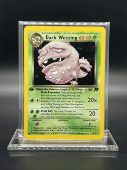 Pokemon Dark Weezing 1st Edition 14/82 – Team Rocket – Holo Rare – Heavy Play - Image 1
