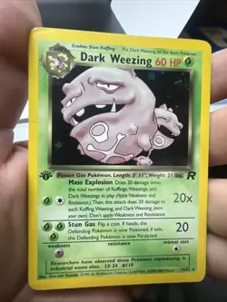 Pokemon Dark Weezing 1st Edition 14/82 – Team Rocket – Holo Rare – Heavy Play - Image 3