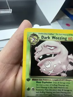 Pokemon Dark Weezing 1st Edition 14/82 – Team Rocket – Holo Rare – Heavy Play - Image 4