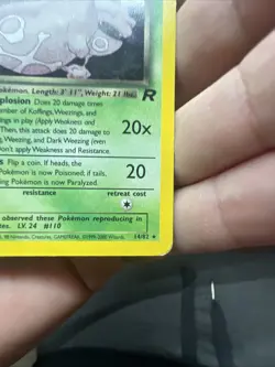 Pokemon Dark Weezing 1st Edition 14/82 – Team Rocket – Holo Rare – Heavy Play - Image 5