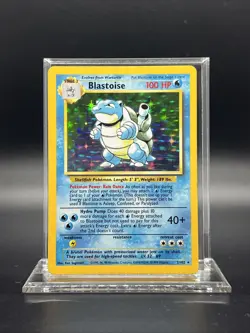 Pokemon Blastoise 002/102 – Base Set – Holo Rare – Heavy Play - Image 1