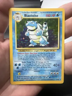 Pokemon Blastoise 002/102 – Base Set – Holo Rare – Heavy Play - Image 3
