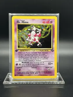 Pokemon Mr. Mime 1st Edition 06/64 Jungle Holo - HEAVY PLAY - Image 1