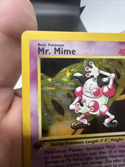 Pokemon Mr. Mime 1st Edition 06/64 Jungle Holo - HEAVY PLAY - Image 4