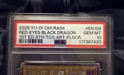 2025 YU-GI-OH! RA04-EN109 RED-EYES BLACK DRAGON PLSCR PSA 10 - Image 2