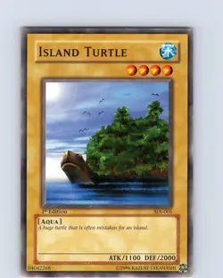 Yu-Gi-Oh TCG Island Turtle SDJ-005 1st Edition Regular Common Card LP-NM - Image 1