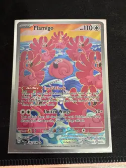 Pokemon TCG Sv02 Paldea Evolved Flamigo Holo Illustration Rare Card 227/193 - Image 1