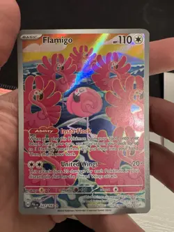 Pokemon TCG Sv02 Paldea Evolved Flamigo Holo Illustration Rare Card 227/193 - Image 2