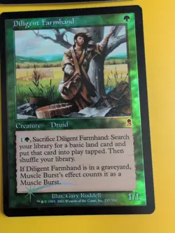 Diligent Farmhand x2 Druid MTG Card. Odyssey.Old Border FOIL. 2 cards - Image 5
