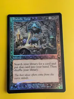 Diabolic Tutor. Sorcery, MTG Card. Odyssey.Old Border FOIL. - Image 1