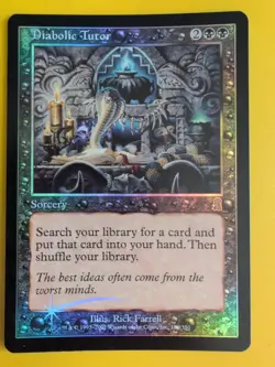 Diabolic Tutor. Sorcery, MTG Card. Odyssey.Old Border FOIL. - Image 2