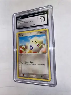 CGC 10 PRISTINE Togepi 2004 EX Hidden Legends 78/101 Pokemon Card psa - Image 3
