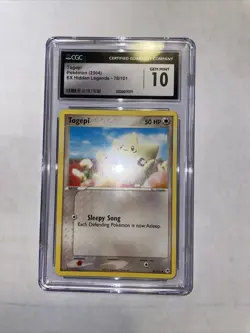 CGC 10 PRISTINE Togepi 2004 EX Hidden Legends 78/101 Pokemon Card psa - Image 4