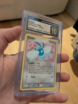 (POP 17) CGC 10 PRISTINE Swablu Pokemon 2005 EX Deoxys 79/107 Card - Image 2