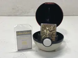 1999 Burger King Pokemon Togepi 23K Gold-Plated Trading Card With Pokeball - Image 1