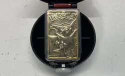 1999 Burger King Pokemon Pikachu 23K Gold-Plated Trading Card With Pokeball - Image 2