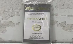 1999 Burger King Pokemon Pikachu 23K Gold-Plated Trading Card With Pokeball - Image 5