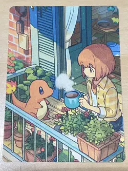 Anime ART STYLE Charmander Fan Full Art Pokemon Custom Card/perfect bookmark - Image 1