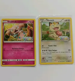 Pokemon Card Build A Bear Workshop Stamped Promo Meowth & Snubbull Build-A-Bear - Image 1