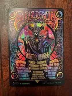 Sauron, the Dark Lord (Borderless Poster) Foil MTG LTR Card #744 Unplayed NM - Image 2