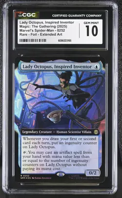 LADY OCTOPUS, INSPIRED INVENTOR Marvel's Spider-Man Ext Art Foil CGC 10 MTG - Image 1