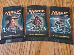 MAGIC THE GATHERING Lot of Three (3) BETRAYERS OF KAMIGAWA Sealed Booster Packs - Image 1
