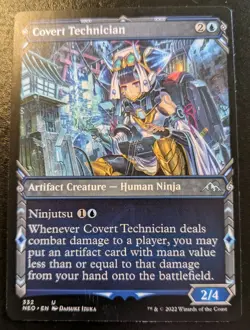 Covert Technician (Showcase) 332 NEO Uncommon Kamigawa: Neon Dynasty MTG - Image 1