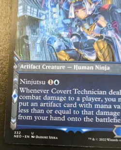 Covert Technician (Showcase) 332 NEO Uncommon Kamigawa: Neon Dynasty MTG - Image 4
