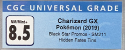 Charizard GX Black Star Promos 2019 Hidden Fates CGC 8.5 Pokemon Card SM211 - Image 4