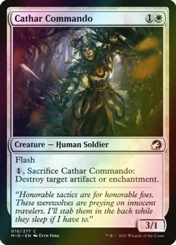 MTG Cathar Commando Foil ** Innistrad: Midnight Hunt ** English (NM) - Image 1