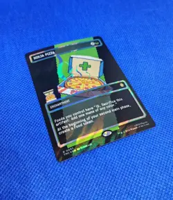 Ninja Pizza - Surge Foil - Borderless Teenage Mutant Ninja Turtles MTG Pixel Art - Image 2