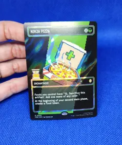 Ninja Pizza - Surge Foil - Borderless Teenage Mutant Ninja Turtles MTG Pixel Art - Image 3