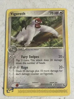 Pokemon EX Ruby & Sapphire 47/109 Vigoroth Card - Image 1