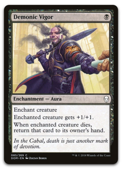 Demonic Vigor #85 Dominaria DOM Magic MTG - Image 1
