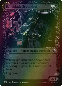 MTG Baneblade Scoundrel Showcase Foil ** Midnight Hunt ** English (NM) - Image 1