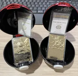 1999 Pokemon Burger King Collectible Pikachu & MewTwo 23k Gold-plated Cards - Image 3