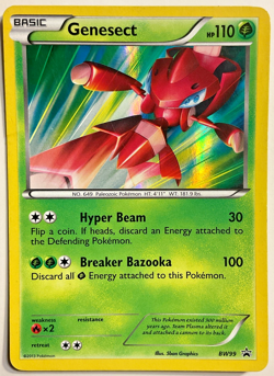 Genesect Holo Rare Black Star Promo BW99 DMG Pokemon TCG - Image 1
