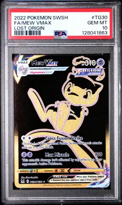 Pokemon Mew VMAX Lost Origin Trainer Gallery Full Art #TG30 PSA 10 Gem Mint - Image 1
